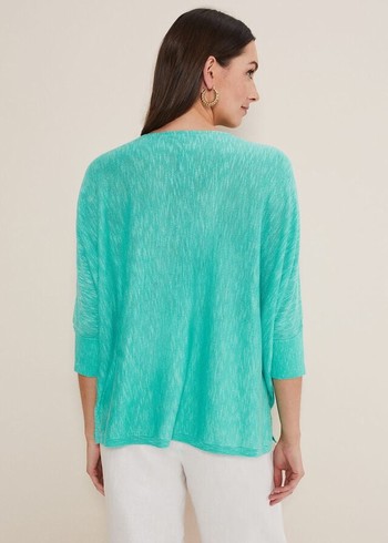 Phase Eight Larisa V Neck Knitwear Light Turquoise Australia | SV0674821